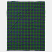 Armstrong tartan blue en green plaid fleece deken (Voorkant)