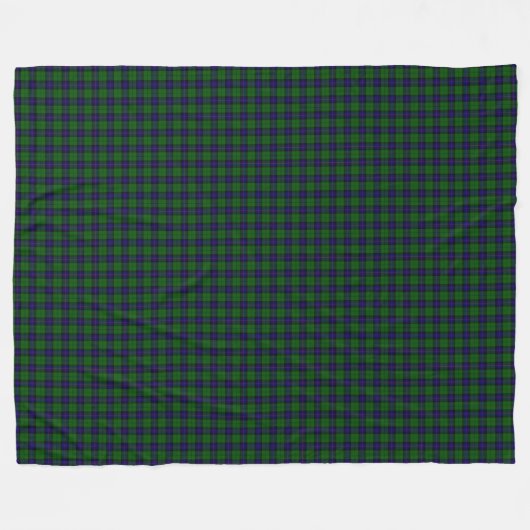 Armstrong tartan blue en green plaid fleece deken (Voorkant (Horizontaal))