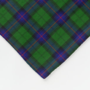 Armstrong tartan blue en green plaid fleece deken