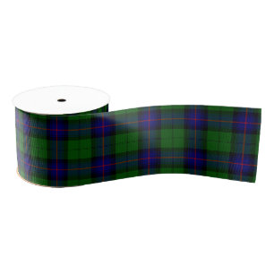 Armstrong tartan blue en green plaid grosgrain lint