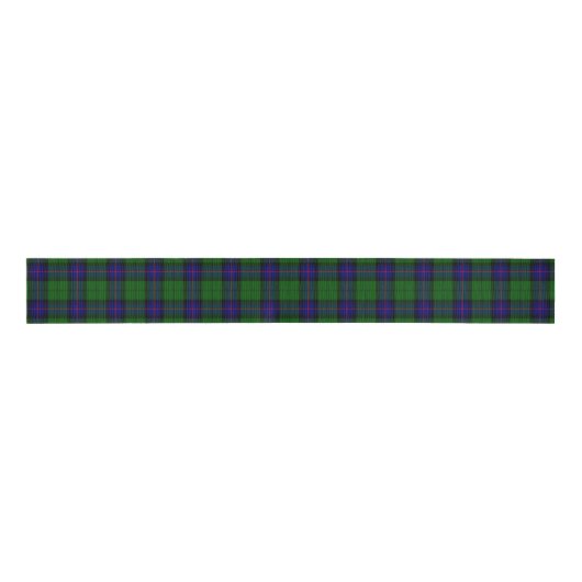 Armstrong tartan blue en green plaid grosgrain lint (Voorkant)