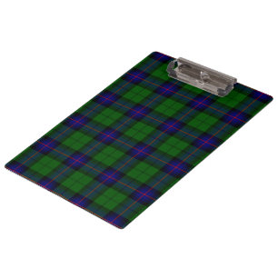 Armstrong tartan blue en green plaid klembord