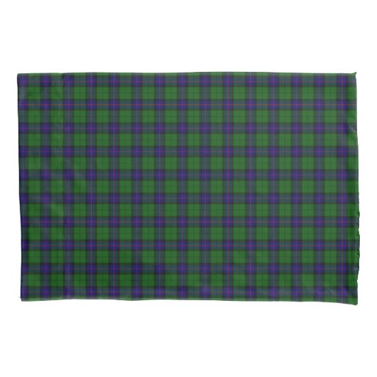 Armstrong tartan blue en green plaid kussensloop (Voorkant)