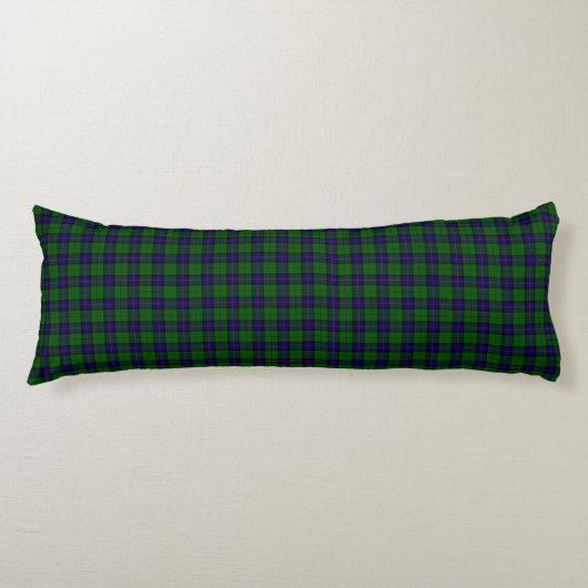 Armstrong tartan blue en green plaid lichaamskussen (Voorkant)
