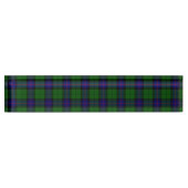 Armstrong tartan blue en green plaid naambordje (Voorkant)