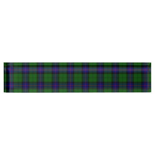 Armstrong tartan blue en green plaid naambordje (Voorkant)