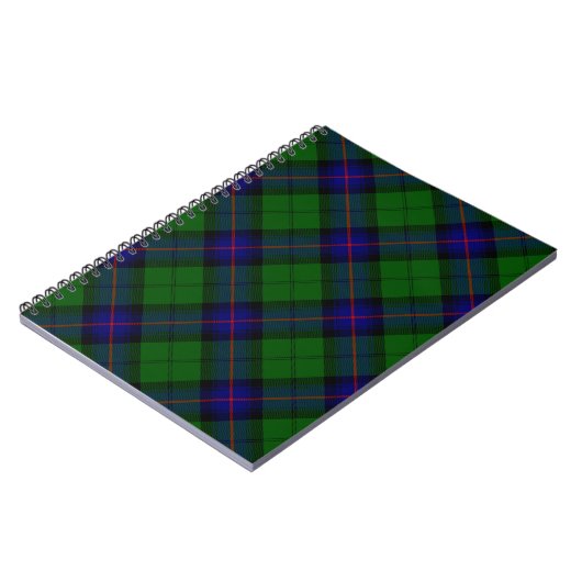 Armstrong tartan blue en green plaid notitieboek (Linkerzijde)