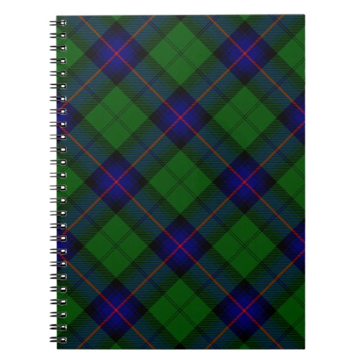 Armstrong tartan blue en green plaid notitieboek (Voorkant)