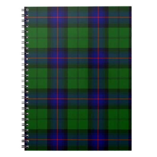 Armstrong tartan blue en green plaid notitieboek (Voorkant)