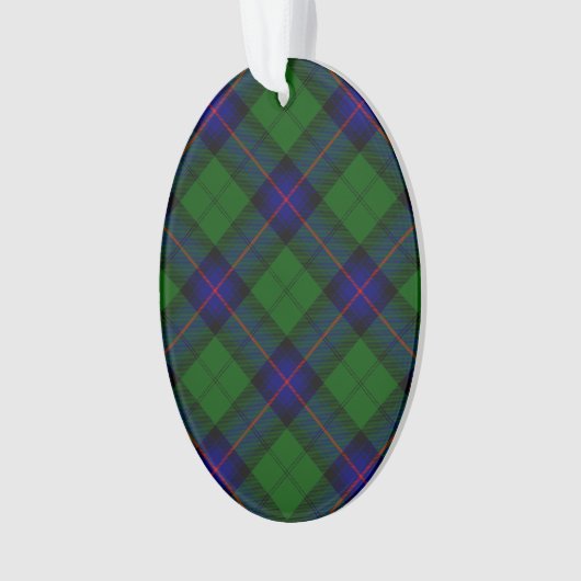 Armstrong tartan blue en green plaid ornament (voorkant)