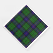 Armstrong tartan blue en green plaid servet (Hoek)