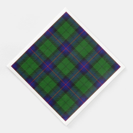 Armstrong tartan blue en green plaid servet (Hoek)