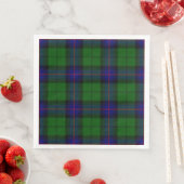 Armstrong tartan blue en green plaid servet (Insitu)