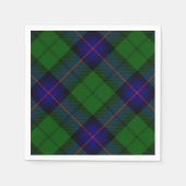 Armstrong tartan blue en green plaid servet (Voorkant)