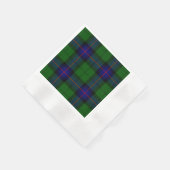 Armstrong tartan blue en green plaid servetten (Hoek)