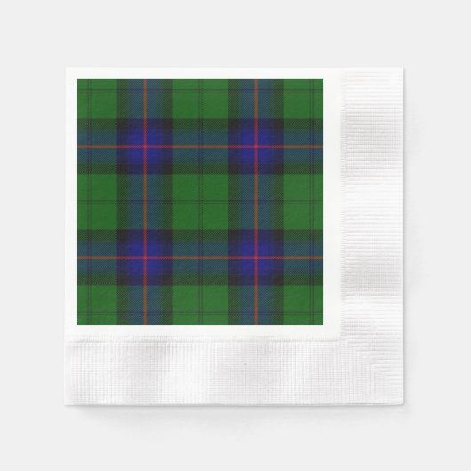 Armstrong tartan blue en green plaid servetten (Voorkant)
