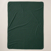 Armstrong tartan blue en green plaid sherpa deken (Voorkant)