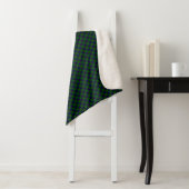 Armstrong tartan blue en green plaid sherpa deken (In situ)