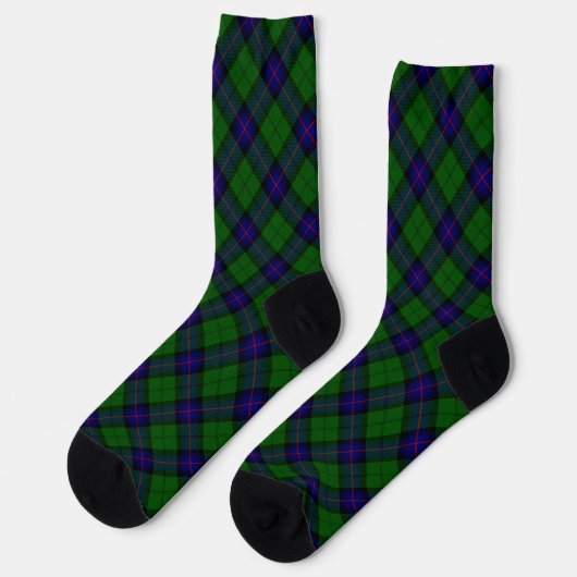 Armstrong tartan blue en green plaid sokken (Links)