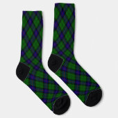 Armstrong tartan blue en green plaid sokken (Rechts)