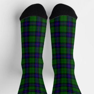 Armstrong tartan blue en green plaid sokken