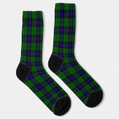 Armstrong tartan blue en green plaid sokken (Rechts)