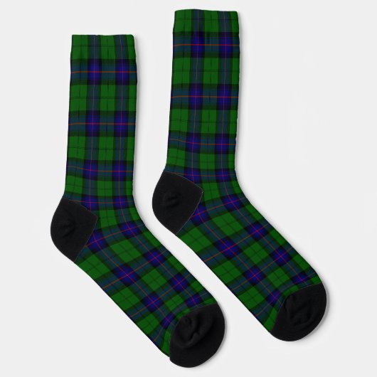 Armstrong tartan blue en green plaid sokken (Rechts)