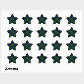 Armstrong tartan blue en green plaid ster sticker (Vel)