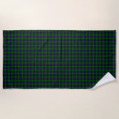 Armstrong tartan blue en green plaid strandlaken (Voorkant)