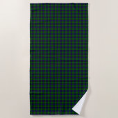 Armstrong tartan blue en green plaid strandlaken (Voorkant)