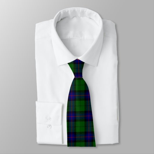 Armstrong tartan blue en green plaid stropdas (Gebonden)