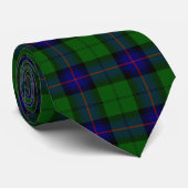 Armstrong tartan blue en green plaid stropdas (Opgerold)