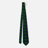 Armstrong tartan blue en green plaid stropdas (Achterkant)