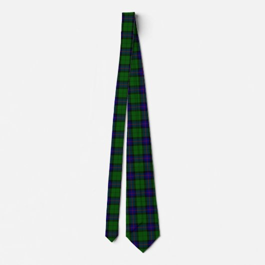 Armstrong tartan blue en green plaid stropdas (Achterkant)