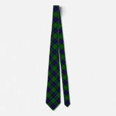 Armstrong tartan blue en green plaid stropdas (Voorkant)
