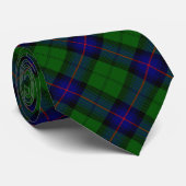 Armstrong tartan blue en green plaid stropdas (Opgerold)