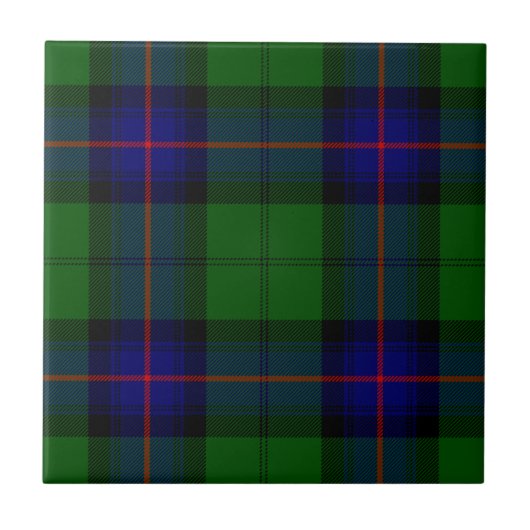 Armstrong tartan blue en green plaid tegeltje (Voorkant)