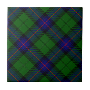 Armstrong tartan blue en green plaid tegeltje