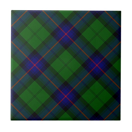 Armstrong tartan blue en green plaid tegeltje (Voorkant)