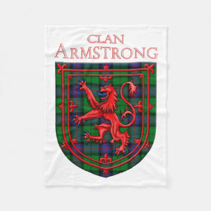 Armstrong Tartan Scottish Play Lion Rampant Fleece Deken