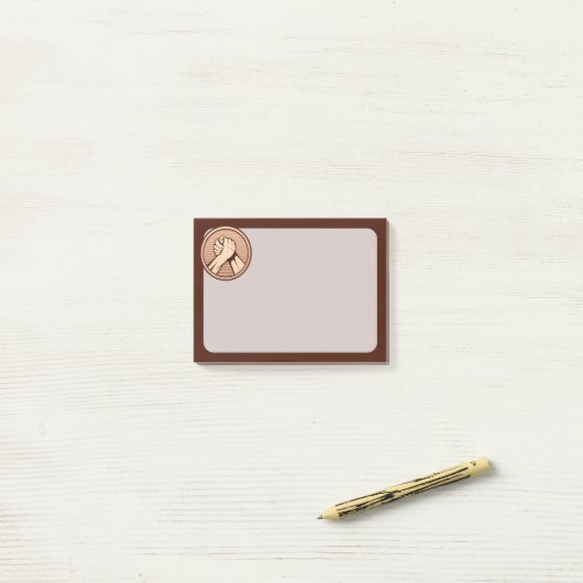 Armworstelen Brons Post-it® Notes (Op bureau)