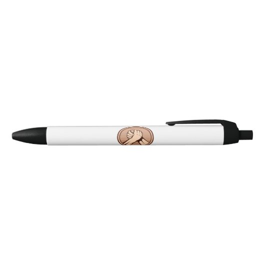 Armworstelen Brons Zwarte Inkt Pen (Bovenkant)