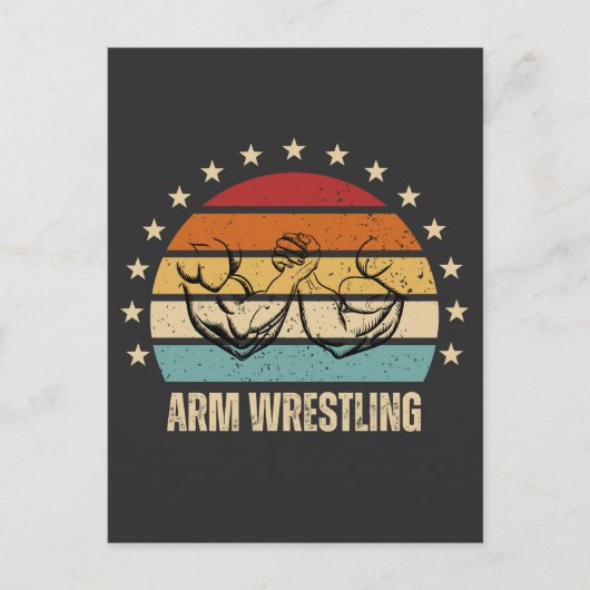 armworstelspier briefkaart (Voorkant)