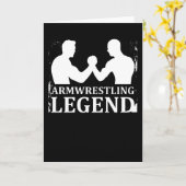 Armwrestling Legend Arm Wrestling Armfighting Gift Kaart (Gele Bloem)