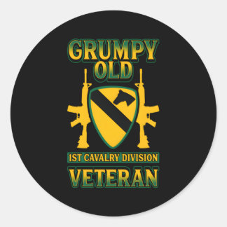 Army1St Cavalry Division Amerika's eerste team Ronde Sticker