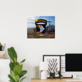 Army 101st ABN Div Screaming Eagles Patch Poster (Thuiskantoor)
