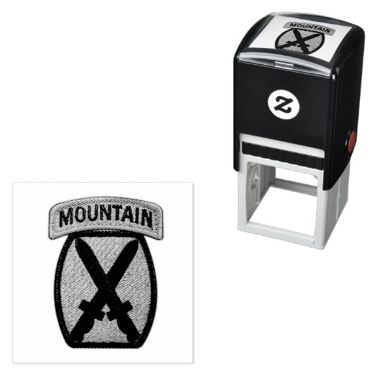 Army 10th Mountain Division Klim naar Glory Patch Zelfinktende Stempel (In situ)