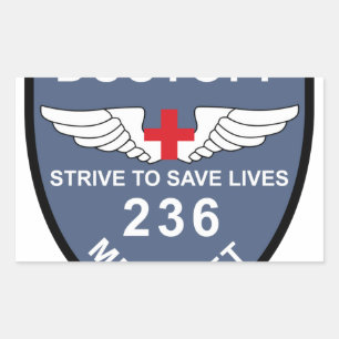 ARMY 236th Aviation Medical Detachment Militaire P Rechthoekige Sticker