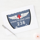 ARMY 236th Aviation Medical Detachment Militaire P Rechthoekige Sticker (Envelop)