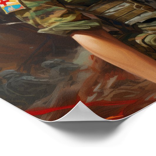 Army 24 - Inspirerend Poster voor Military Enthusi (Hoek)